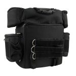 Milwaukee Leather MP8180 Medium Black ‘5 Pocket’ Motorcycle Textile Double Barrel Sissy Bar Bag - Image 9