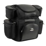 Milwaukee Leather MP8180 Medium Black ‘5 Pocket’ Motorcycle Textile Double Barrel Sissy Bar Bag