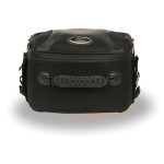 Milwaukee Leather MP8190 Small Black ‘Sporty’ Motorcycle Textile and PVC Sissy Bar Rack Bag - Image 2