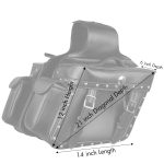 Milwaukee Performance MP8310 Black Zip Off PVC Studded Throw Over Saddlebags - Image 2