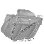 Milwaukee Performance MP8320 Black Zip Off PVC Studded Throw Over Saddlebags - Image 2