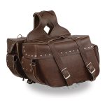 Milwaukee Leather MP8335RT Large Retro Brown PVC Zip-Off Throw Over Saddlebags - Image 3