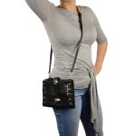 Milwaukee Leather MP8800 Women’s Black Leather Studded Shoulder Bag - Image 8