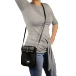 Milwaukee Leather MP8805 Women’s Black Small Leather Studded Shoulder Bag - Image 4