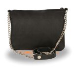 Milwaukee Leather MP8810 Women’s Black Chain Strap Riveted Shoulder Bag - Image 3