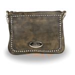 Milwaukee Leather MP8810 Women’s Distress Brown Chain Strap Riveted Shoulder Bag - Image 3