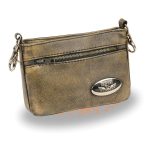 Milwaukee Leather MP8815 Ladies Distress Brown Double Zipper Leather Shoulder Bag - Image 2