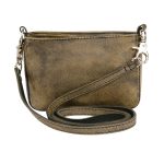 Milwaukee Leather MP8815 Ladies Distress Brown Double Zipper Leather Shoulder Bag - Image 3