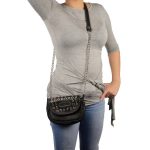 Milwaukee Leather MP8830 Ladies Black Leather Chain Strap Shoulder Bag - Image 7