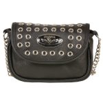 Milwaukee Leather MP8830 Ladies Black Leather Chain Strap Shoulder Bag - Image 3