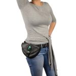 Milwaukee Leather MP8835 Women’s Black Lather ‘Braided’ Hip Belt Bag - Image 2
