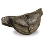 Milwaukee Leather MP8835 Women’s Distress Brown Leather ‘Braided’ Hip Belt Bag - Image 2