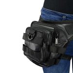 Milwaukee Leather MP8840 Black Leather Conceal and Carry Tactical Thigh Bag with Waist Belt - Image 5