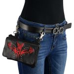Milwaukee Leather MP8851 Women’s Black and Red Leather Multi Pocket Belt Bag - Image 2