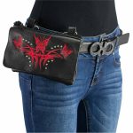 Milwaukee Leather MP8851 Women’s Black and Red Leather Multi Pocket Belt Bag - Image 3