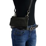 Milwaukee Leather MP8854 Women’s Black Leather Multi Pocket Belt Bag