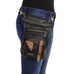 Milwaukee Leather MP8880 Black Conceal and Carry Leather Thigh Bag with Waist Belt - Image 2