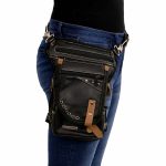 Milwaukee Leather MP8890 Conceal and Carry Black Leather Thigh Bag with  Waist Belt - Image 2
