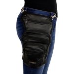 Milwaukee Leather MP8895 Conceal an Carry Black Leather Thigh Bag with Waist Belt - Image 2