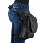 Milwaukee Leather MP8896 Extra Large Conceal and Carry Black Leather Thigh Bag with Waist Belt - Image 3