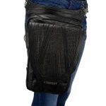 Milwaukee Leather MP8896 Extra Large Conceal and Carry Black Leather Thigh Bag with Waist Belt - Image 6
