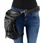 Milwaukee Leather MP8898 Black Leather Conceal and Carry Thigh Bag with Waist Belt - Image 2