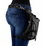 Milwaukee Leather MP8898 Black Leather Conceal and Carry Thigh Bag with Waist Belt - Image 3