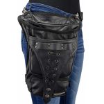 Milwaukee Leather MP8898 Black Leather Conceal and Carry Thigh Bag with Waist Belt - Image 4