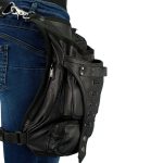 Milwaukee Leather MP8898 Black Leather Conceal and Carry Thigh Bag with Waist Belt - Image 5