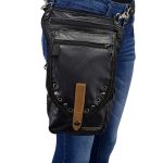 Milwaukee Leather MP8899 Black Conceal and Carry Leather Thigh Bag with Waist Belt - Image 4