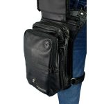 Milwaukee Leather MP8899 Black Conceal and Carry Leather Thigh Bag with Waist Belt - Image 6