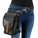 Milwaukee Leather MP8899 Black Conceal and Carry Leather Thigh Bag with Waist Belt - Image 7