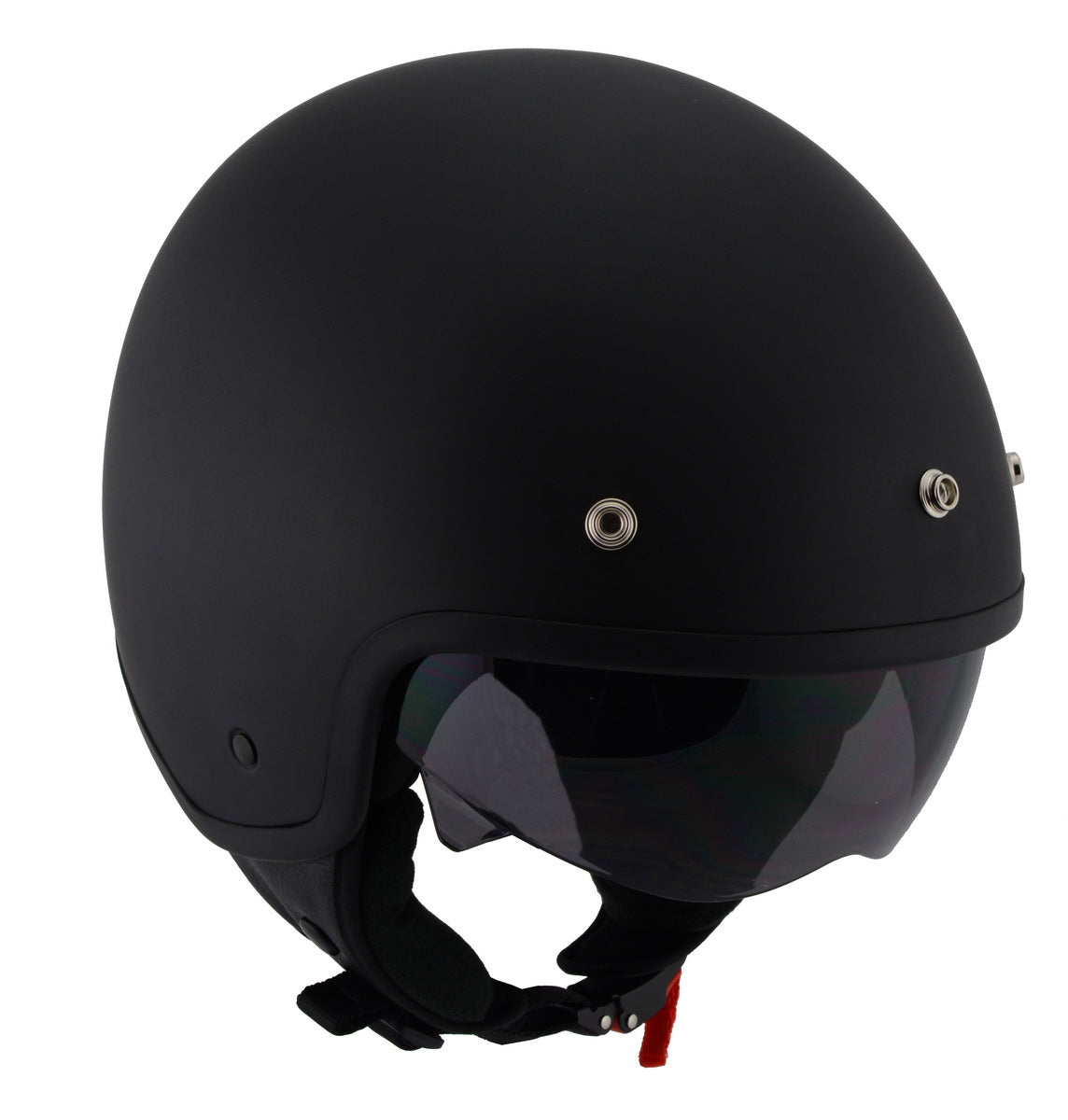Milwaukee Performance Helmets MPH9700DOT Accelerator 3 /4 Open Face Matte Black Helmet