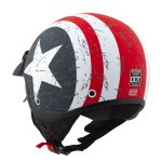 Milwaukee Helmets MPH9701DOT Maverick 3/4 Open Face Stars and Stripes Motorcycle Helmet Biker - Image 7
