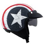 Milwaukee Helmets MPH9701DOT Maverick 3/4 Open Face Stars and Stripes Motorcycle Helmet Biker - Image 5