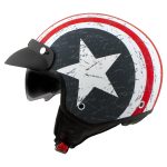 Milwaukee Helmets MPH9701DOT Maverick 3/4 Open Face Stars and Stripes Motorcycle Helmet Biker - Image 6