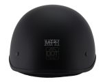 Milwaukee Performance Helmets MPH9710DOT Dot Approved Bare Bones Matte Black Half Motorcycle Helmet - Image 2