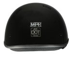 Milwaukee Helmets Bare Bones Glossy Black Half Motorcycle Helmet DOT Approved MPH9711DOT - Image 5
