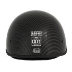 Milwaukee Performance Helmets MPH9713DOT Dot Approved Glossy Black  Half Motorcycle Helmet for Men and Women Biker with Carbon Fiber Look - Image 2