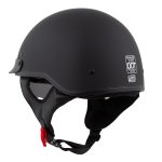 Milwaukee Helmets Momentum Matte Black Half Face Motorcycle Helmet w/ Drop Down Visor DOT Approved MPH9718DOT - Image 8