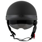 Milwaukee Helmets Momentum Matte Black Half Face Motorcycle Helmet w/ Drop Down Visor DOT Approved MPH9718DOT - Image 9