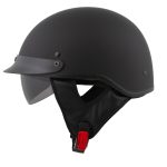 Milwaukee Helmets Momentum Matte Black Half Face Motorcycle Helmet w/ Drop Down Visor DOT Approved MPH9718DOT - Image 6