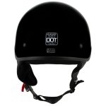 Milwaukee Helmets MPH9719DOT Momentum DOT Black Half Face Motorcycle Helmet Biker w/ Drop Down Visor - Image 2