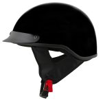 Milwaukee Helmets MPH9719DOT Momentum DOT Black Half Face Motorcycle Helmet Biker w/ Drop Down Visor - Image 6