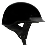Milwaukee Helmets MPH9719DOT Momentum DOT Black Half Face Motorcycle Helmet Biker w/ Drop Down Visor - Image 7