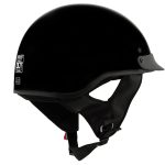 Milwaukee Helmets MPH9719DOT Momentum DOT Black Half Face Motorcycle Helmet Biker w/ Drop Down Visor - Image 8