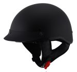 Milwaukee Performance Helmets MPH9720DOT DOT Approved Momentum Matte Black Half Motorcycle Helmet w/ Drop Down Visor - Image 2