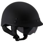 Milwaukee Performance Helmets MPH9720DOT DOT Approved Momentum Matte Black Half Motorcycle Helmet w/ Drop Down Visor