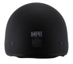 Milwaukee Performance Helmets MPH9720DOT DOT Approved Momentum Matte Black Half Motorcycle Helmet w/ Drop Down Visor - Image 6