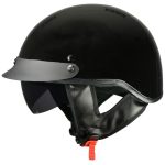 Milwaukee Helmets MPH9721DOT Momentum Glossy Black Half Helmet